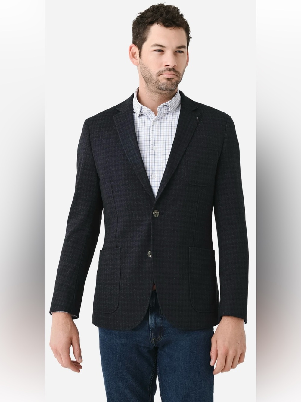 Blue Industry knit blazer sport jacket. Size 52.